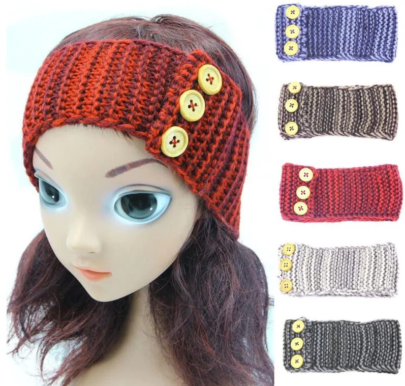 malha bebê aquecido infantil largas headbands meninos menina artesanal de lã hairbands fio headwear ouvido mais quente crianças lã turbante atacado