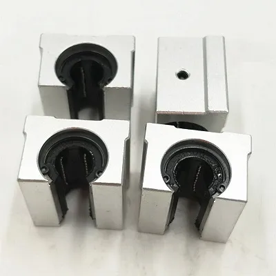 4 pçs lote SBR20UU SME20UU 20mm tipo aberto unidade de caixa linear bloco linear blocos de rolamento para roteador cnc peças de impressora 3d252S