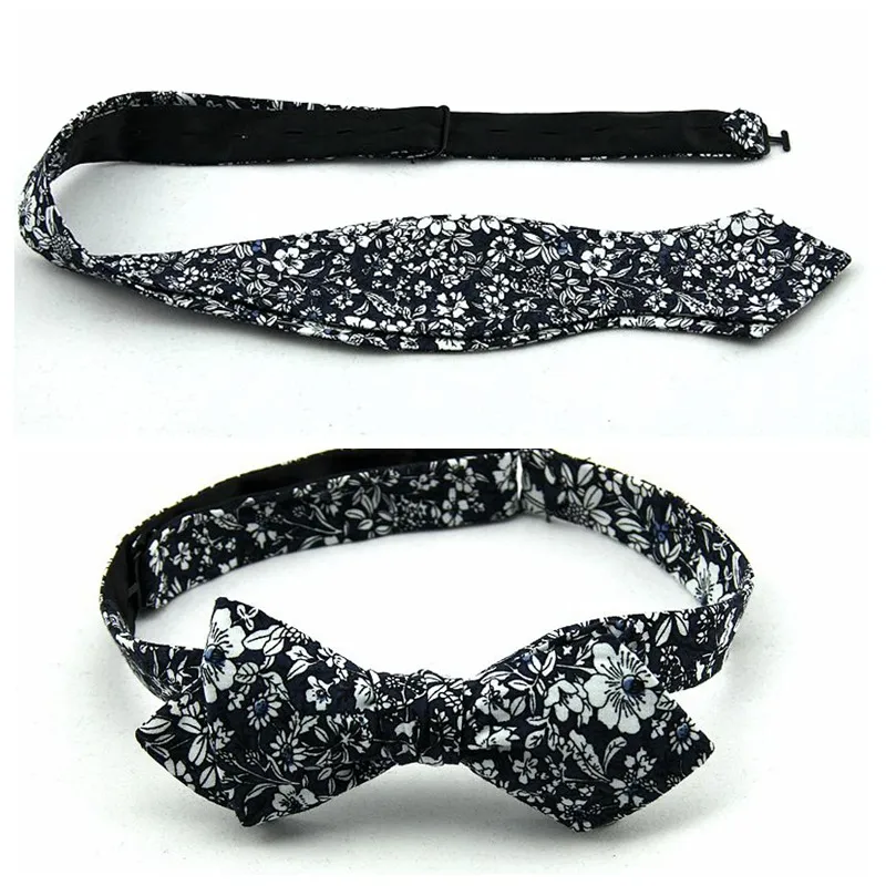 Męskie Luźne Bowtie Self Bow krawat ręcznie szpiczasty motyl Kwiatowy 100% żakardowy Tkany Jedwabny Paisley Drukowane Bowties