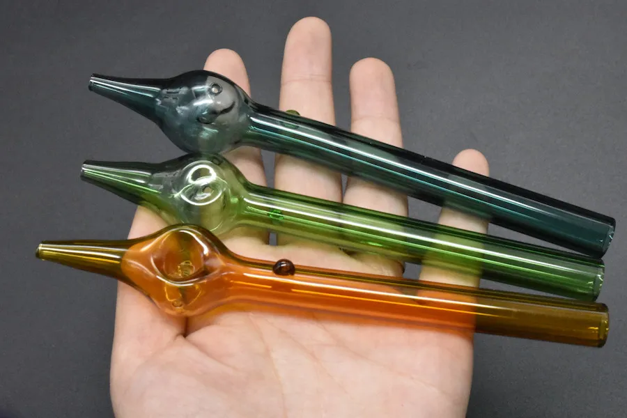 UD urban dabs glass smoking pipes newest style 15cm oil burner glass spoon pipe glass oil tube pipes Factory price