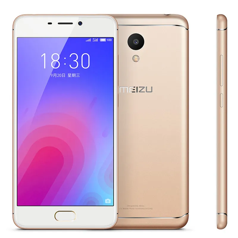 Oryginalny Meizu M6 Meilan 6 2 GB RAM 16GB ROM 4G LTE Mobile Telefon Android 5.2 '' MT6750 OCTA Core 13mp Face AE Identyfikator Fingerprint Inteligentny telefon komórkowy