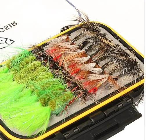 Waterproof Fly Fishing Flies 64/100/Dry/Wet Nymphs For Trout, Ice Fishing,  And Artificial Fly Fishing Bait With Pesca Box From Gym_1, $41.55
