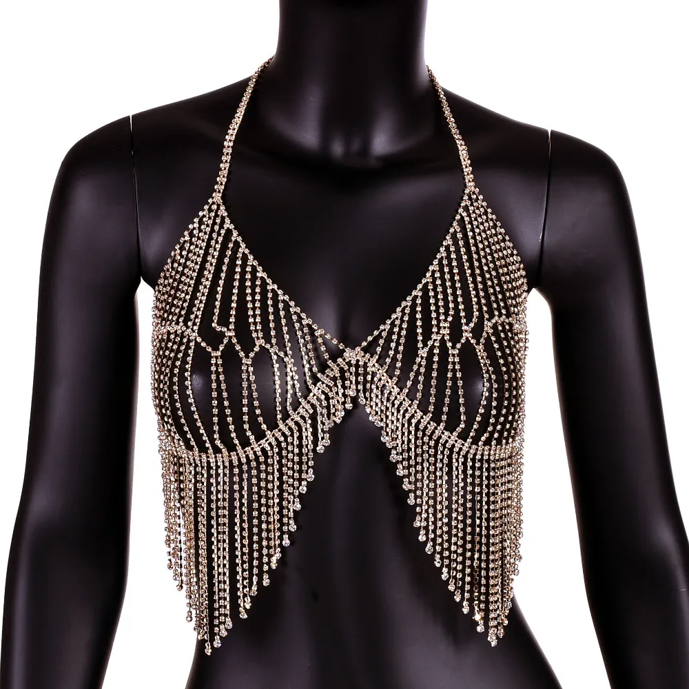 Metal chain bra deals