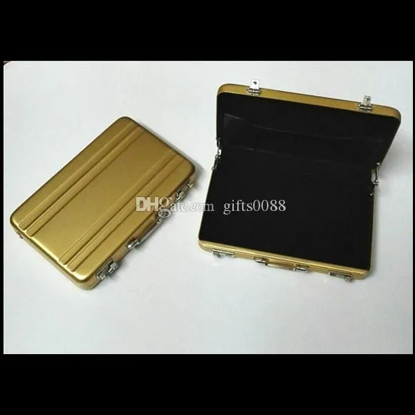 Uchwyt na karty Solid Color Metal Mini Wykwintna Walizka Business Card Box