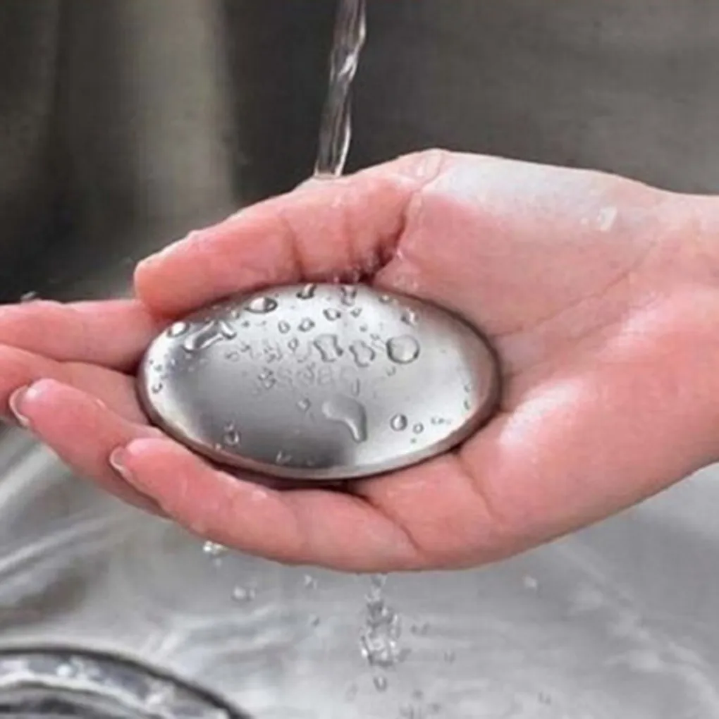 楕円形のステンレス鋼石鹸の魔法の除去臭い臭いキッチンバーハンドシェフ臭気リムーバースモールサイズ2201561