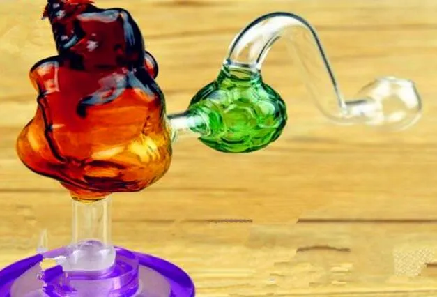 Accessoires de narguilé pot panda Gros bangs en verre Brûleur à mazout Tuyau d'eau en verre Rigs à l'huile Fumer