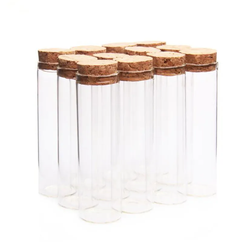 24pcs 50ml Boyut 30*100mm Test Tüpü Cork Stopper Spice Şişeleri Konteyner Kavanozları Flakonlar DIY Craft