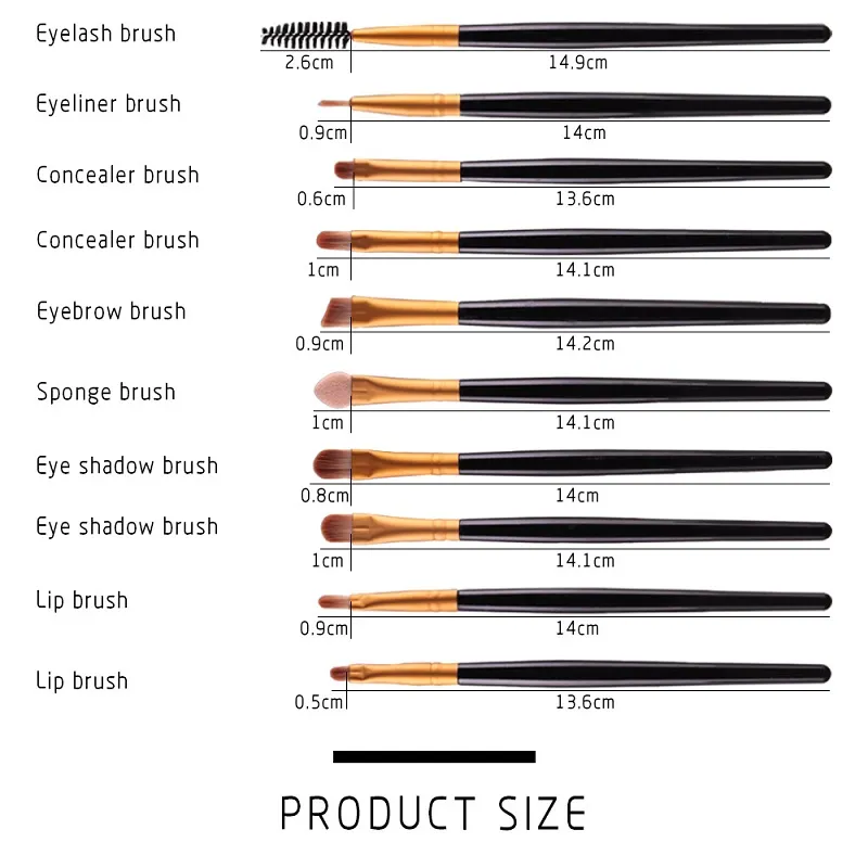 Professionell Makeup Brush Set Trähandtag Makeup Toalettsaker Kit Ull Make Up Brush Set With Holder Bag