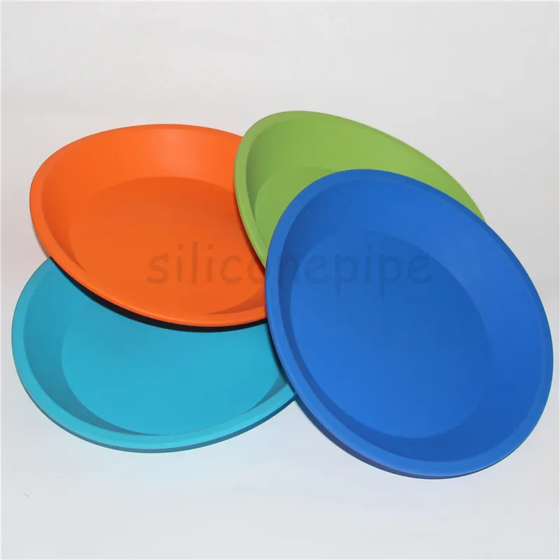 venda quente bandeja de silicone prato profundo rodada pan 8 amigável non stick recipiente de silicone concentrado óleo bho fda silicone cinzeiro