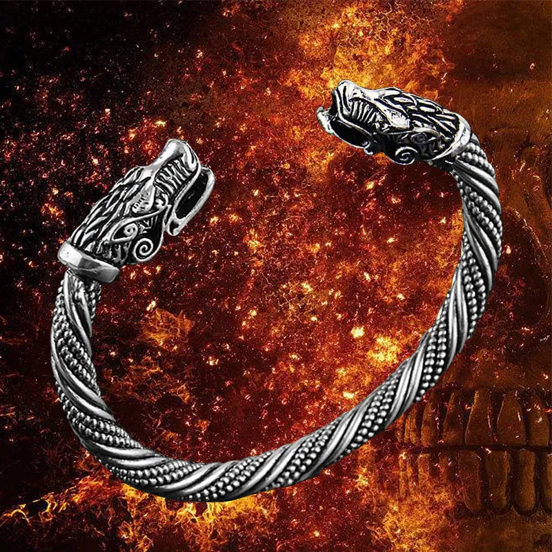 Wolf head deals bracelet