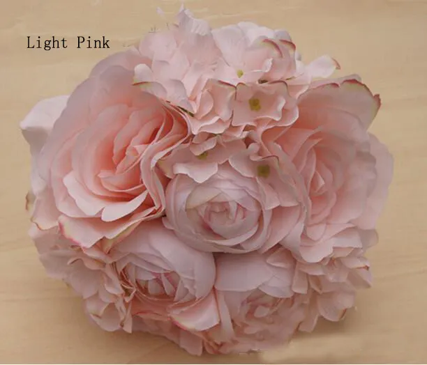 2019 Nyaste Billiga Många Färg Bröllop Bröllop Bouquet High Level Mix Artificial Rose Flower från Kina