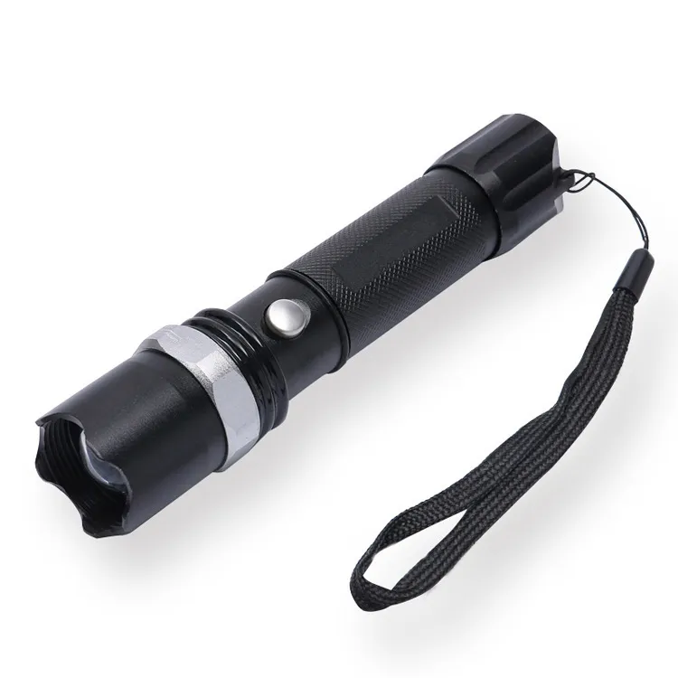 2000Lumens XML T6 전술 LED 손전등 5 모드 줌 조정 가능한 손전등 18650 충전식 토치 라이트 Lanterna 무료 배송