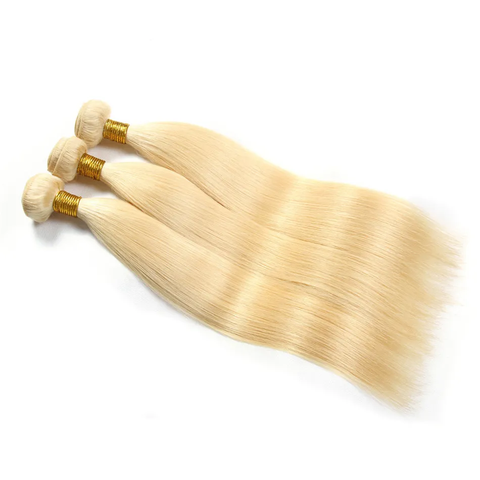 Elibess Har-Brasilianisches menschliches Haar Blondine Color Gerade Welle Schleppstücke 80g / PCs Nicht-Remy Human Hair 2 Bündel