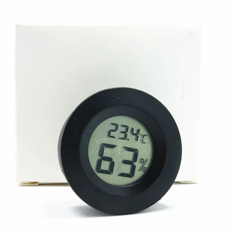 Circular embedded electronic temperature hygrometer, pet hygrometer, acrylic box creeping box thermometer