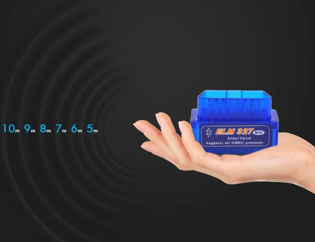 100pcs lot Super Mini ELM327 Bluetooth ELM 327 BT Super Mini ELM327 Bluetooth OBDII Diagnostic Scanner Version2.1