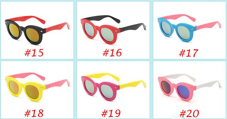 Söt Kids Solglasögon UV400 Lovely Baby's Sun Glasses Boys Girls Party Solglasögon 5 stilar olika färger support 