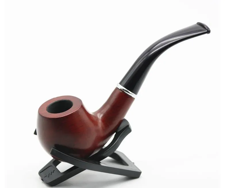 Pipes à fumer, longueur de la nouvelle pipe courte rouge en bois massif, 145MM