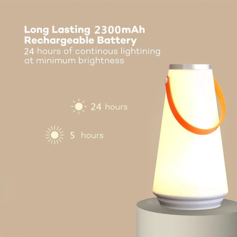 Wireless Portable Lantern Dimmable Night Light Rechargeable Lamp Touch Sensor Control Outdoor Camping With Micro USB Charger1116336