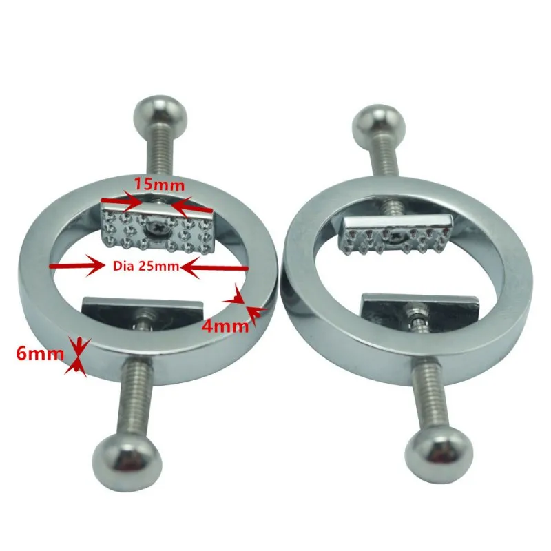 Bdsm 속박 스테인레스 스틸 금속 유방 클립 여성 페티쉬 에로틱 섹스 제품을위한 성인 게임의 젖꼭지 클램프 flirt toys