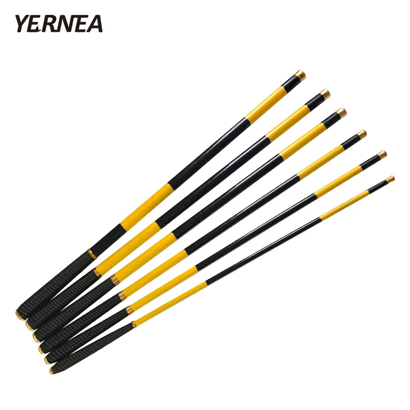 Yernea Canna da pesca in carbonio Canna da pesca telescopica in carbonio Canna da pesca ultraleggera alla carpa Flusso a mano Canna da pesca alla carpa 2.4M-7.2M