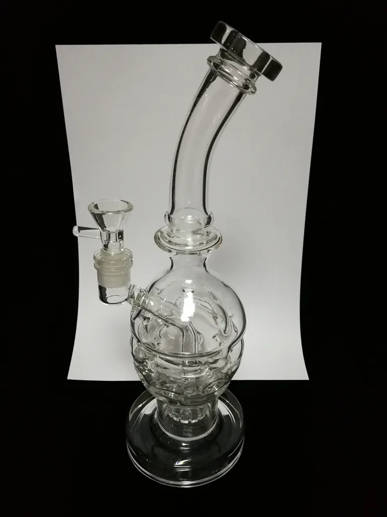 Fab egg Bong in vetro 9,5 "pollici Skull Bong Faberge Egg pipa ad acqua in vetro tamponare due funzioni ciotola secca oil rig tappo carb 14,4 mm Giunto