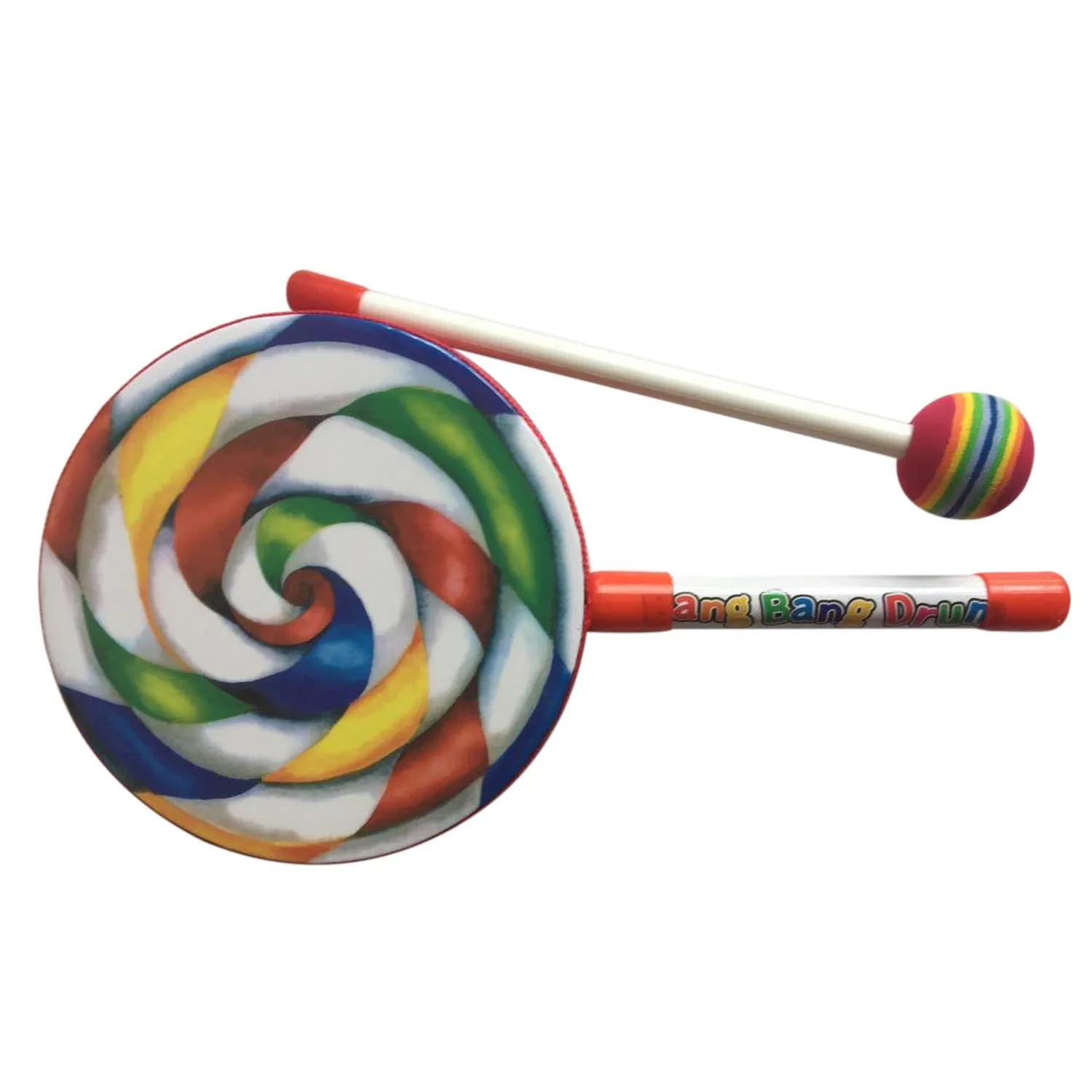 KIDS PERCUSSIE LOLLIPOP DRUM, 6INCH-MUSIC