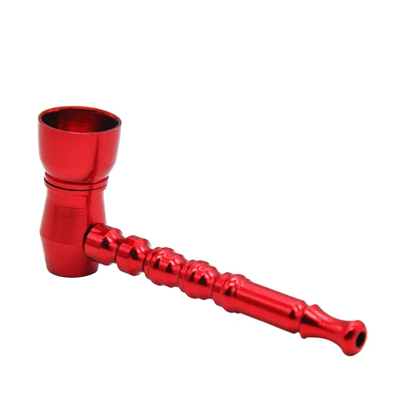 Newest Colorful Mini Smoking Pipe Aluminum Alloy Innovative Design Bamboo Portable Easy Carry Clean High Quality Hot Sale