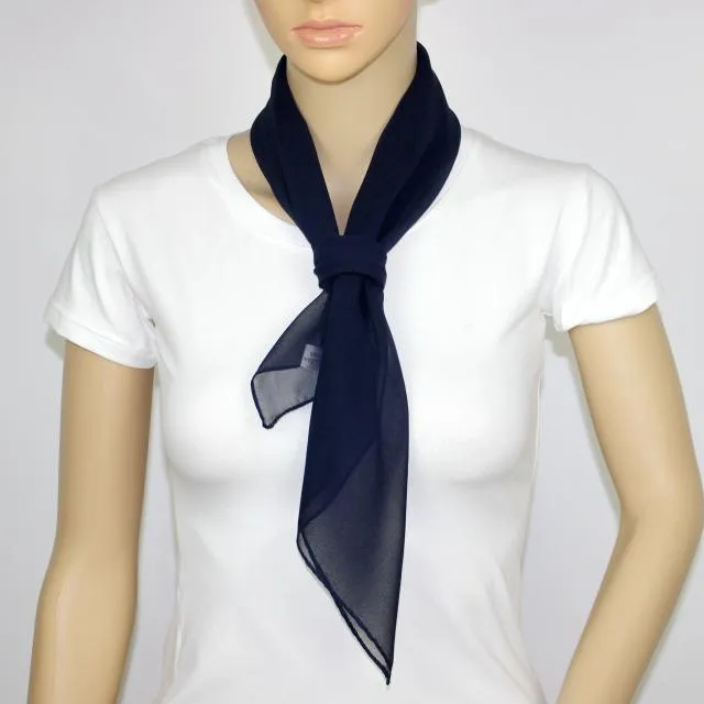 New square men women solid georgetteSilk Scarf plain Silk Satin Scarves shawl wrap Neckerchiefs 8MM thick 70*70cm Unisex #4058