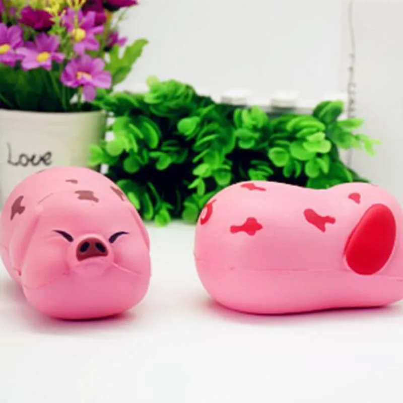 PU Simulering Pig Squishy Charms Squishy Slow Rising Squeeze Soft Doft Toy Collection Simulation Novelty Leksaker