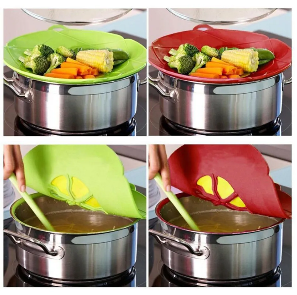 Bloem Cookware Onderdelen 26 cm Siliconen Kook OVER MEER Deksel Stop Oven Veilig voor Pot / Pan Cover Kookgerei OOA4074