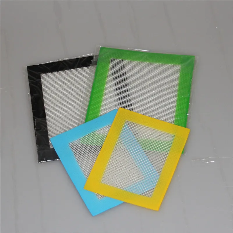 Tapis en silicone antiadhésif 11 * 8,5 cm 14 * 11,5 cm tapis en silicone résistant à la chaleur tapis de séchage en cire tampon avec fibre de verre pour outil dabber DHL gratuit