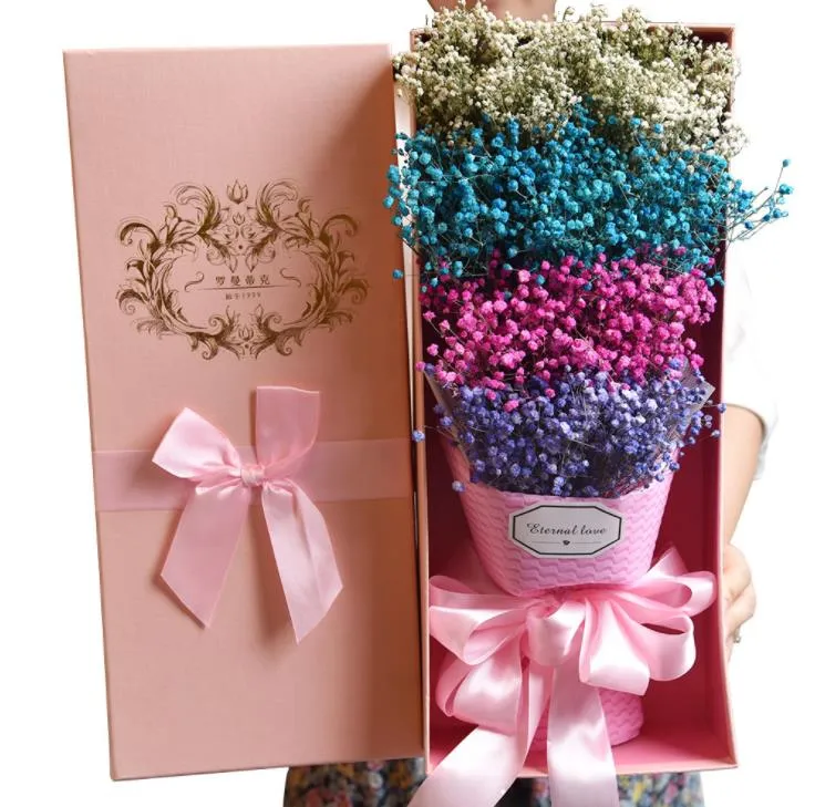 Bouquet di stelle in stile coreano, confezione regalo di fiori secchi, bouquet di nontiscordardime per San Valentino, fidanzate, regalo di laurea di compleanno