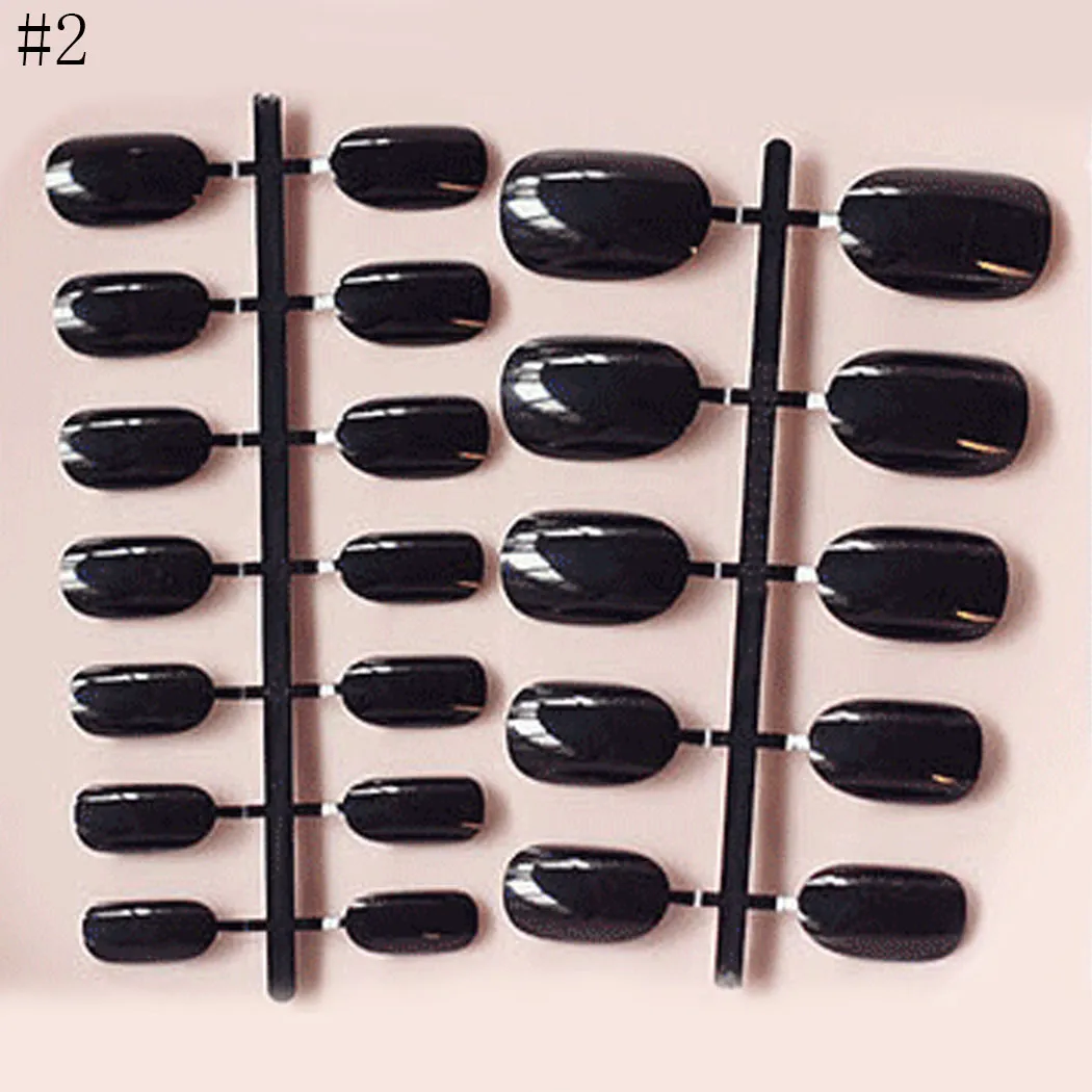 Acrylic Nails false nail tips Designer Fashion False French Nail 24 Hand Painted False Nails