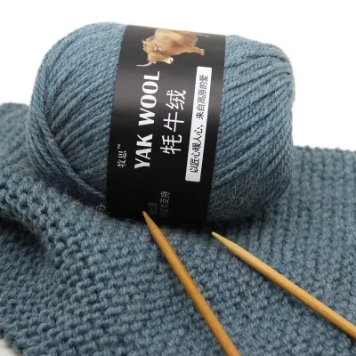 100 g/palla fine pettinato misto filato all'uncinetto maglione lavorato a maglia sciarpa filato di lana yak per maglieria libera la nave