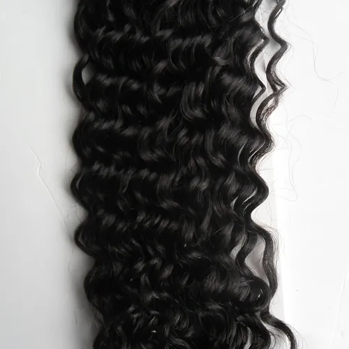 100g kinky curly 1g / strand nagel u tip pre-bonded keratin lim remy naturliga mänskliga hårförlängningar 100strands real 100% mänskligt hår