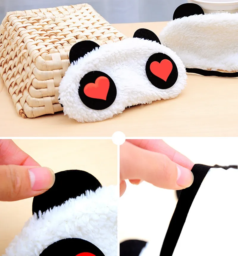 / Cute Panda сна Eyemask Confortable Хлопок мультфильм глаз Маски 4 Стиль Смешные Косплей костюмы Аксессуары