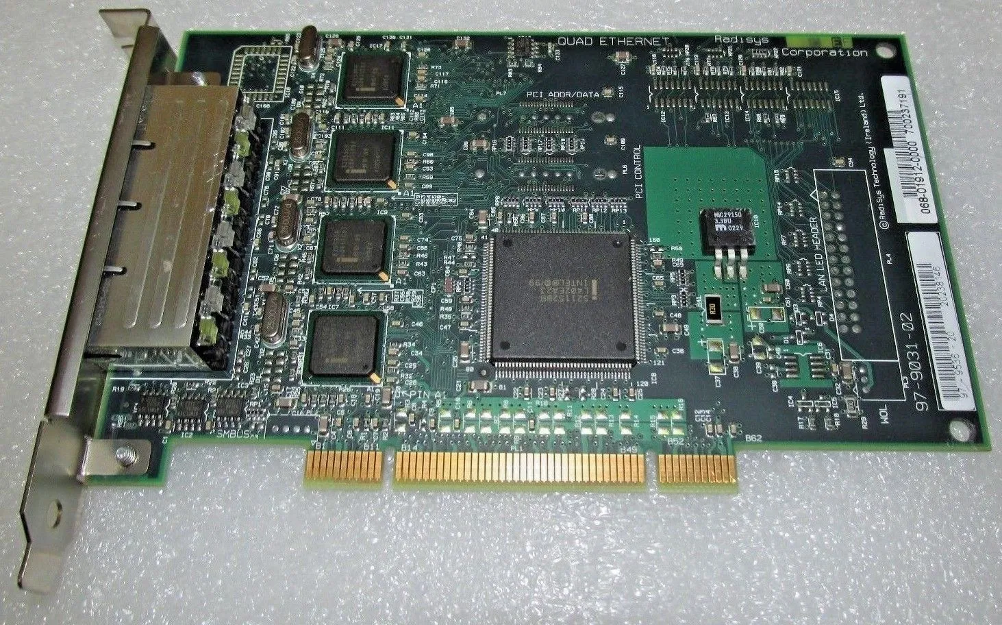 Carte équipement industriel RadiSys QUAD ETHERNET 97-9031-02 97-9536-20 068-01912-0000