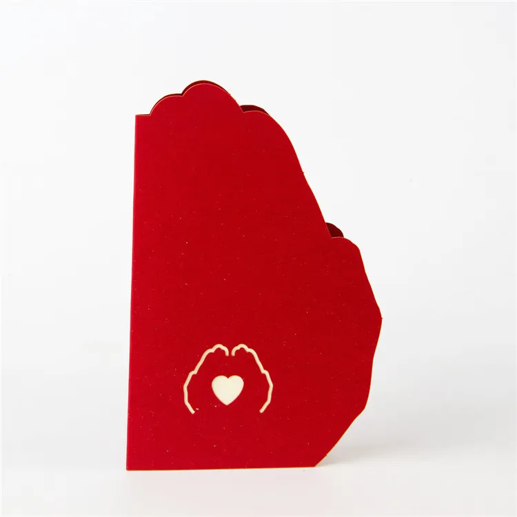 Liefde in de Hand 3D Pop-up Wenskaart Valentine Day Anniversary Verjaardag Kerst Bruiloft Party Kaarten Briefkaart Giften WX9-266