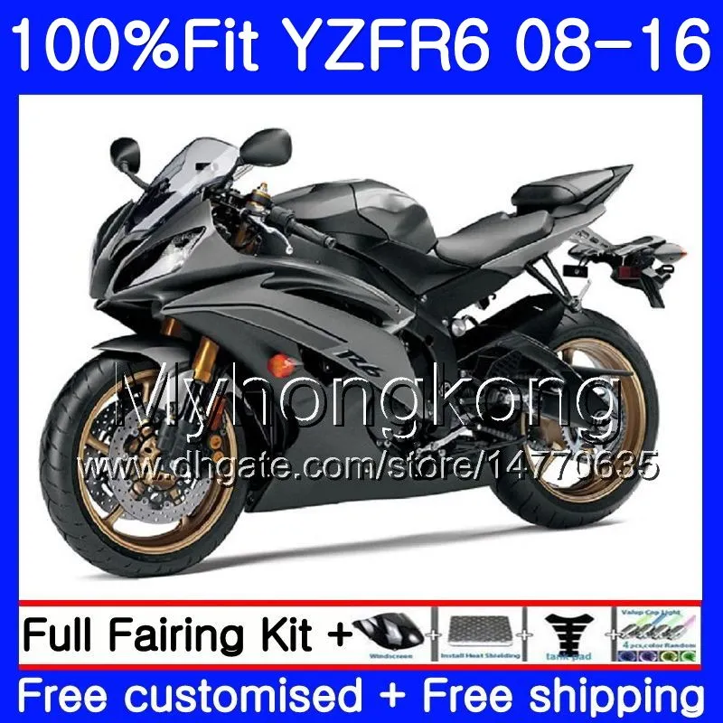 Впрыск для YAMAHA YZF R6 YZF-600 YZFR6 08 13 14 15 16 черный серый горячий 234HM.29 YZF 600 R 6 YZF600 YZF-R6 2008 2013 2014 2015 2016 обтекатели