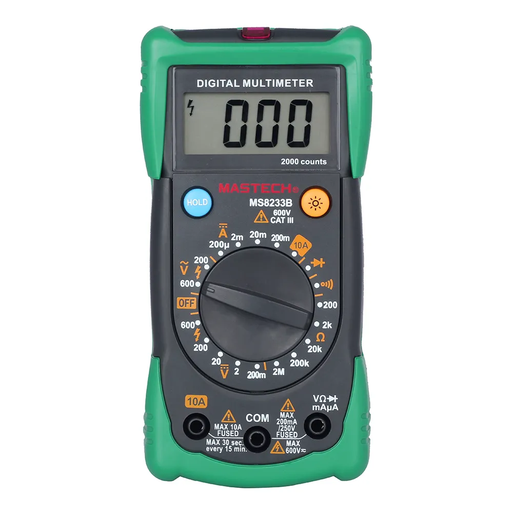Freeshipping Professional Portable Digital Multimeter AC Voltage Meter Data Hold with Backlight Ammeter Capacitance Tester