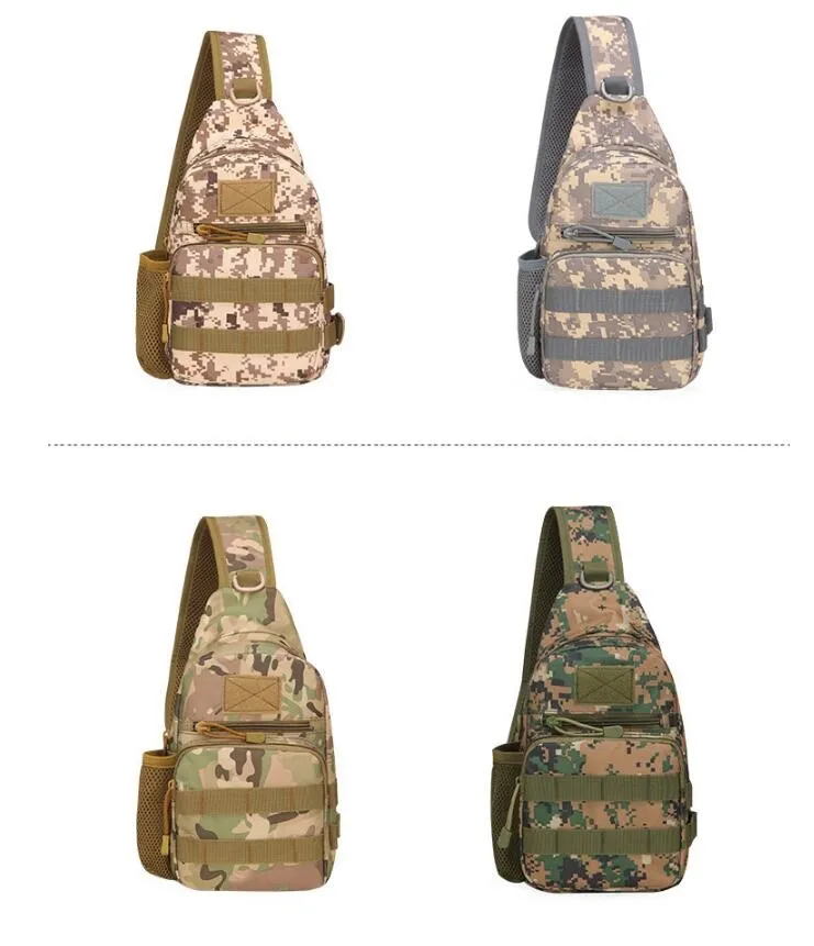 Mochila militar táctica de nailon para deportes al aire libre, bolso de un solo hombro para el pecho, mochila para acampar, senderismo, bolsa de escalada