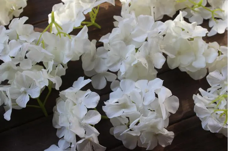 Särskilda konstgjorda blommor silke blommor hortensia blomma huvud starry curd blomma blommig båge ga66