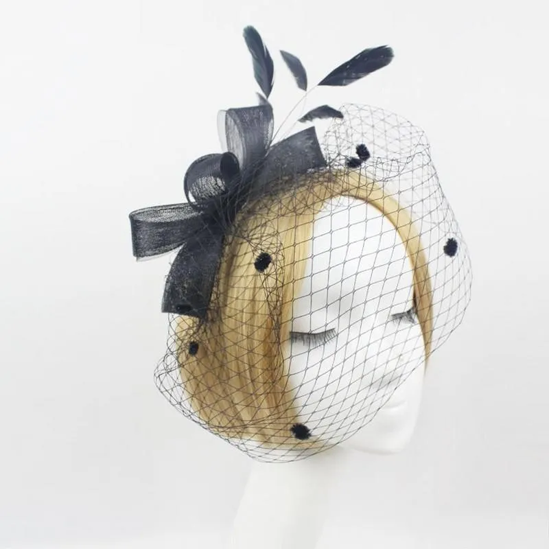 Noir blanc ivoire Veille Birdcage Veil Veille de mariage Veaux de mariage Bird Cage Accessoires de mariage Veaux Bridal 2019 Veu de Noiva Longo Co8566338