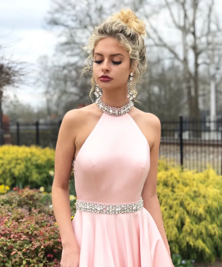 free people tribal grunge dress Mermaid Orange Prom Dresses Halter Neck Split – alinanova