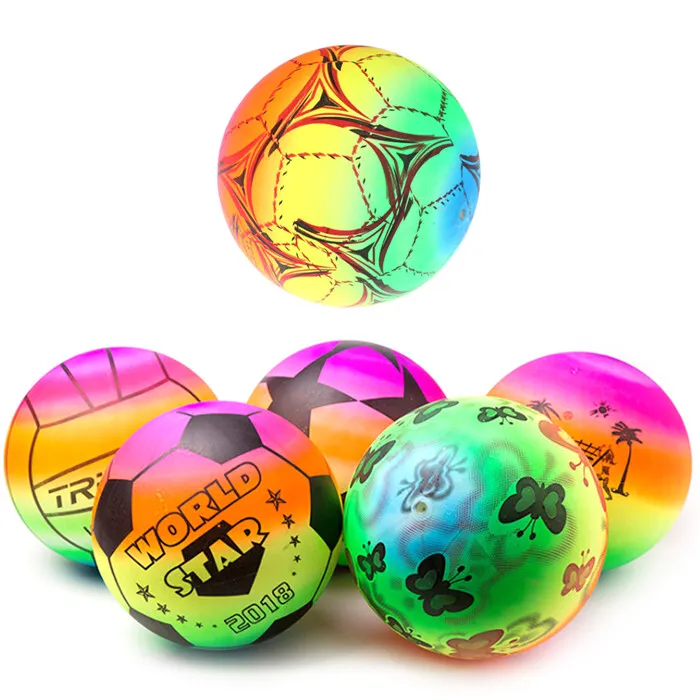 Haute Qualité PVC 20 CM Arc-En-Gonflable Ballon De Plage Jouet Pour Les  Enfants Été Piscine Natation Jouer Jeu Amusant Parti Ball Aléatoire