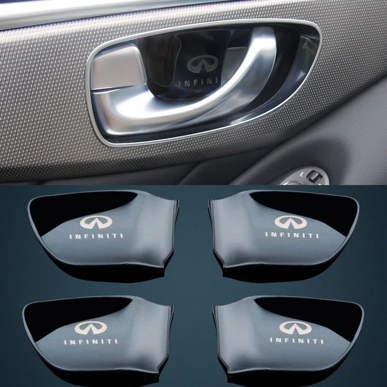 Poignée de porte intérieure, couvercle de bol, garniture décorative pour Infiniti Q50 QX60, 4 pièces