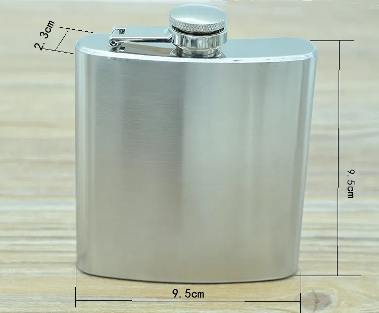 Mat siyah 6oz Likör Hip Flask Vidalı Cap,% 100 paslanmaz çelik, lazer kaynak, Kişiselleştirilmiş logo Ücretsiz