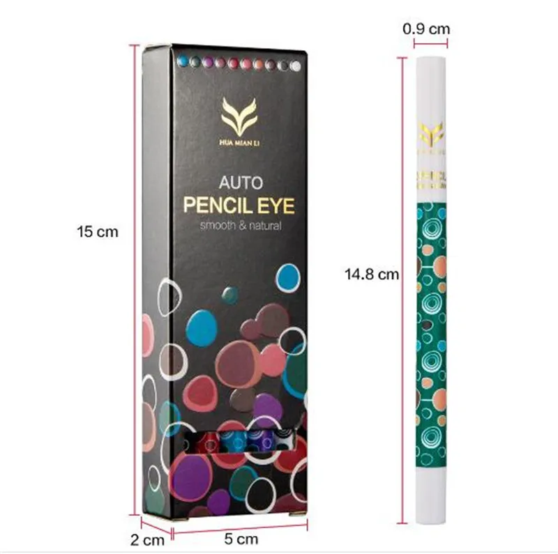 10 färger / set skönhet kosmetika glitter ögonskugga penna vattentät färgstark makeup penna eyeliner glitter läpp eye liner penna fri frakt