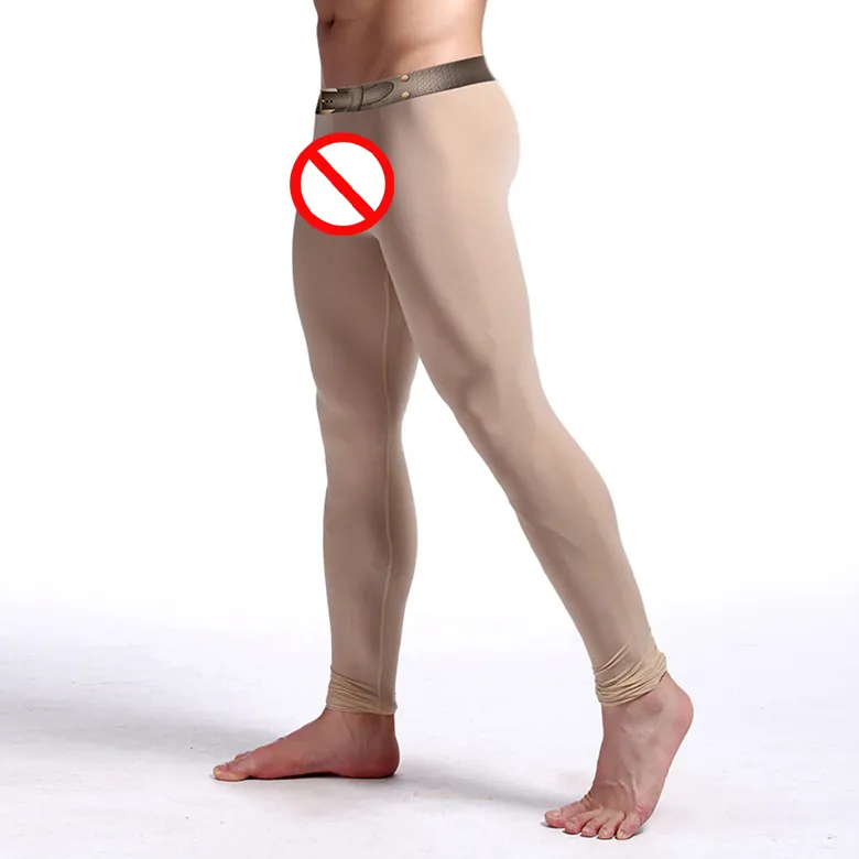 Sous-vêtements sexy pour hommes Vêtements Transparent Zentai Leggings Ballet Soie long johns Costumes Super stretch Nylon Spandex Pour GAY Free DHL