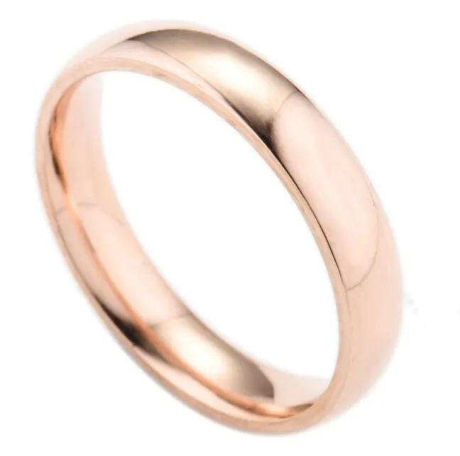 2018 offre spéciale Simple anneau placage or argent Rose bague en or hommes et femmes amoureux bague bijoux de mode taille US5-12